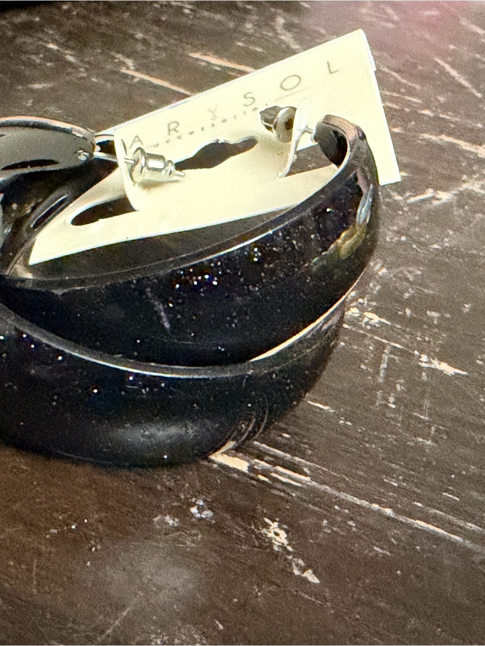 7 Pairs Colorful Glitter Hoop Earrings - Assorted Colors - Picture 2 of 8